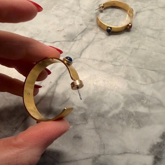 Banana Republic Cabochon Hoop Earrings - Picture 4 of 5